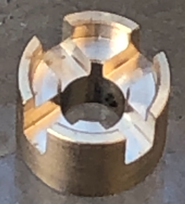 Picture of Best & Lloyd type brass castellated Pen-steel disc holder